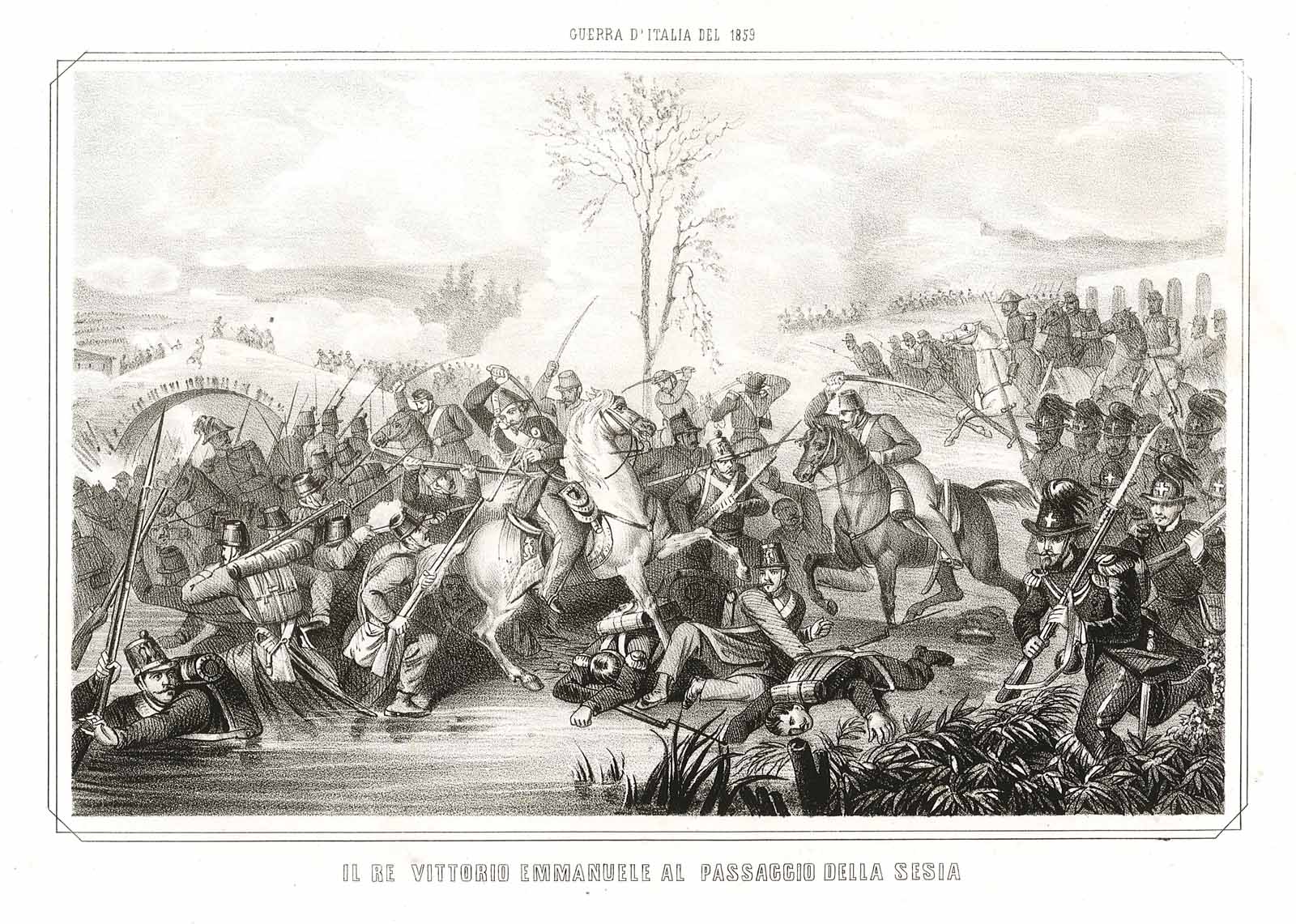 Il Re Vittorio Emmanuele al passaggio della Sesia