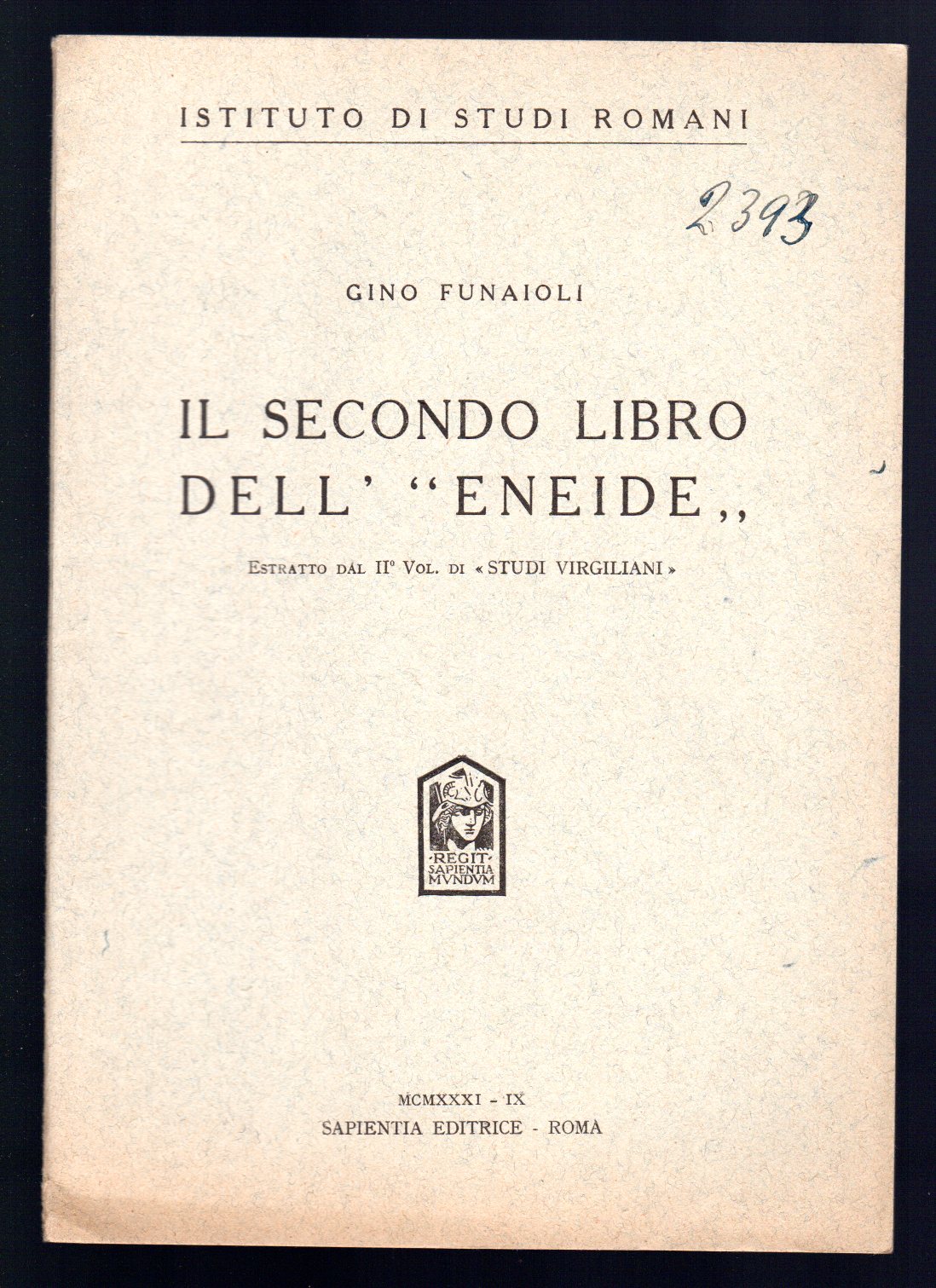 Il secondo libro dell' "Eneide"