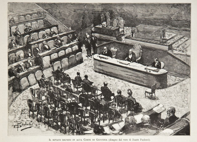 Il senato riunito in alta Corte di Giustizia