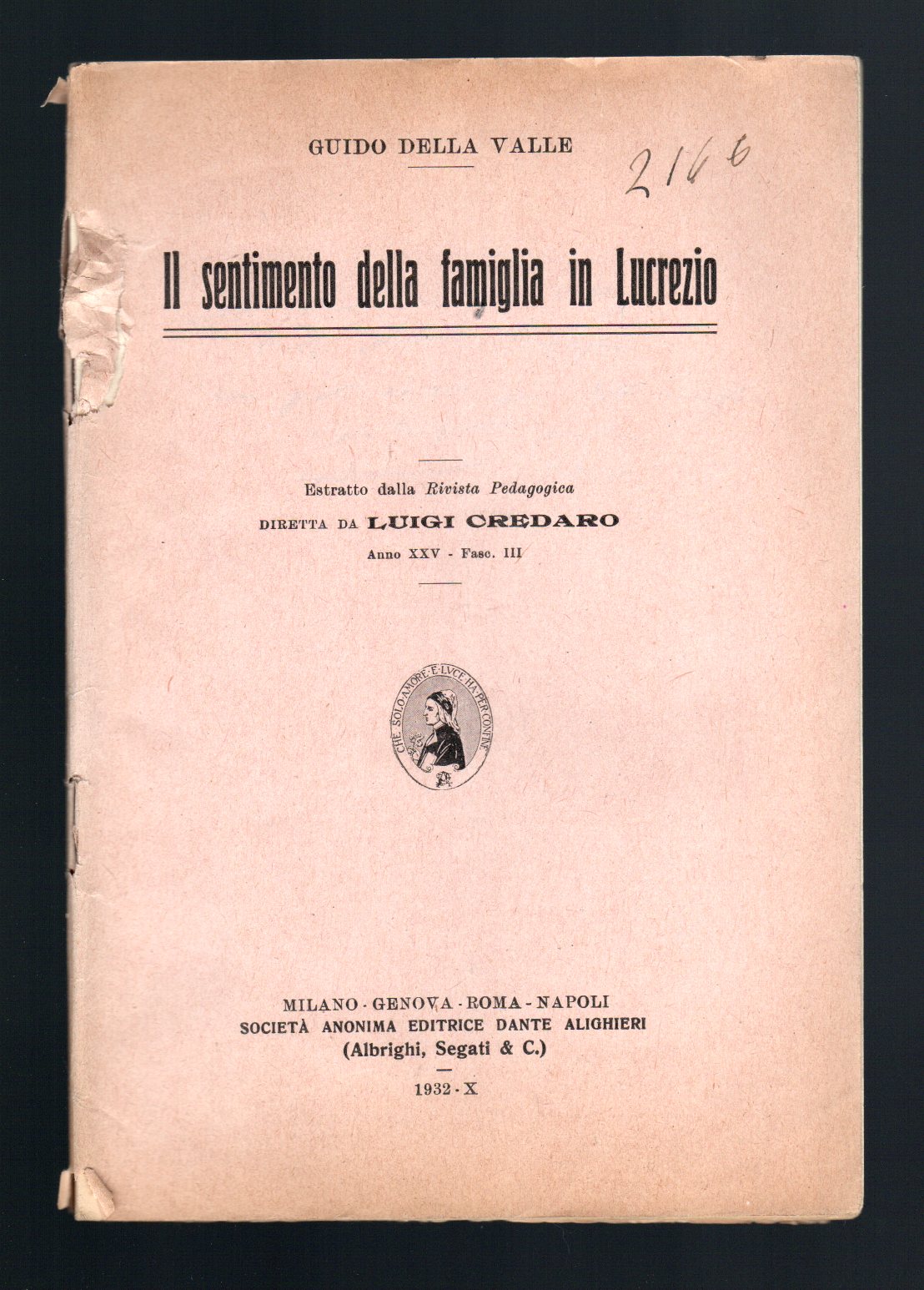 Il sentimento della famiglia in Lucrezio