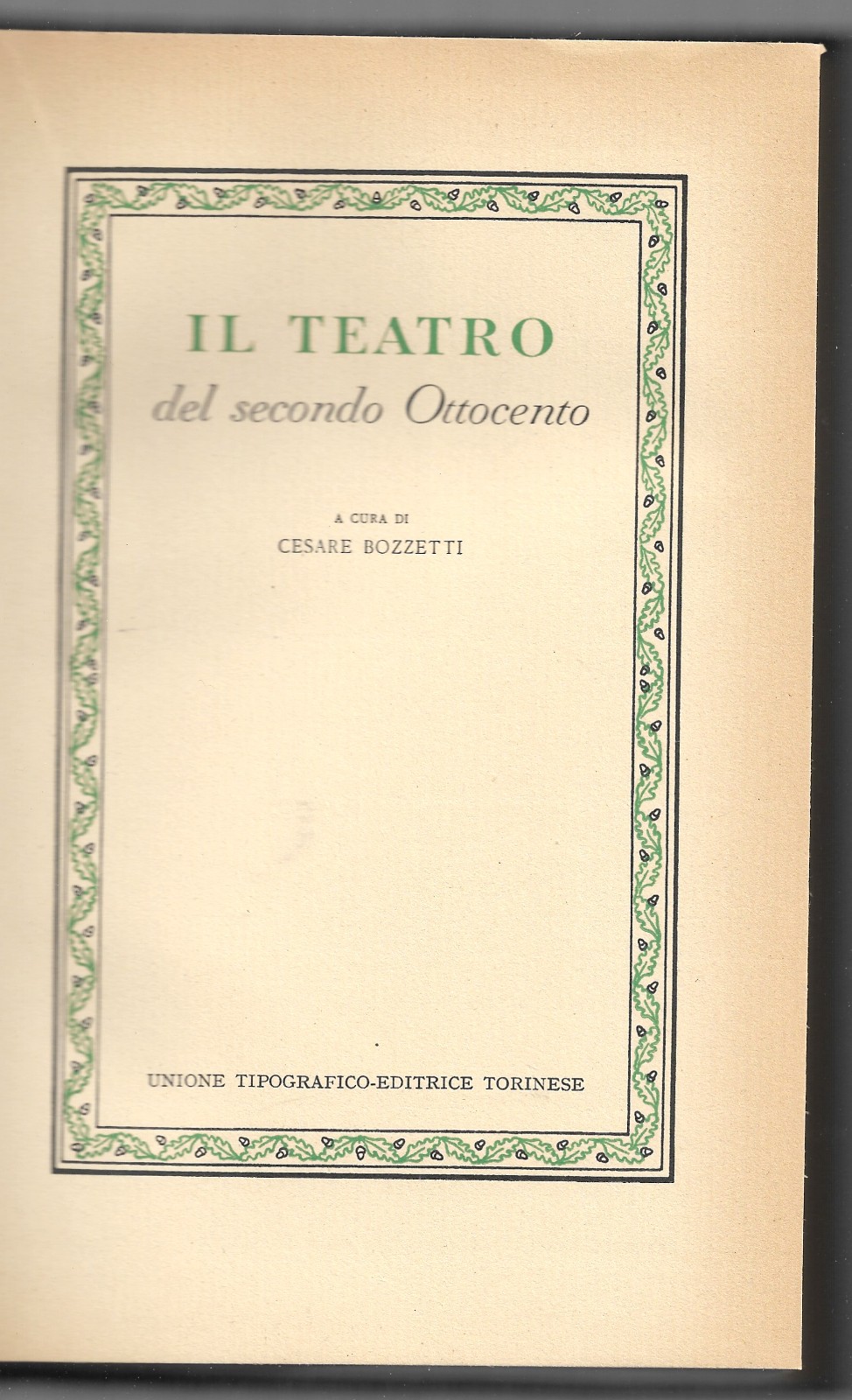 Il Teatro del secondo Ottocento