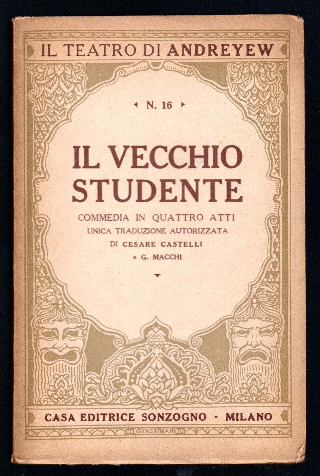 Il vecchio studente. Commedia in quattro atti