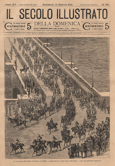 Il viaggio dei reali d’Italia a Parigi - Passaggio sul …