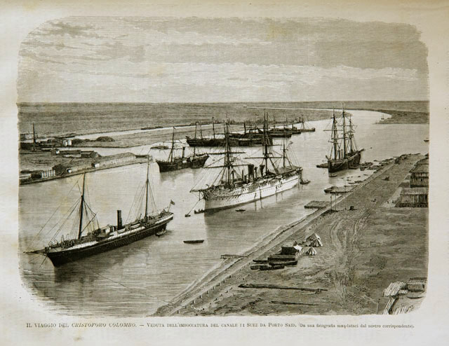 Il viaggio del Cristoforo Colombo.- Veduta dell’imboccatura del canale di …