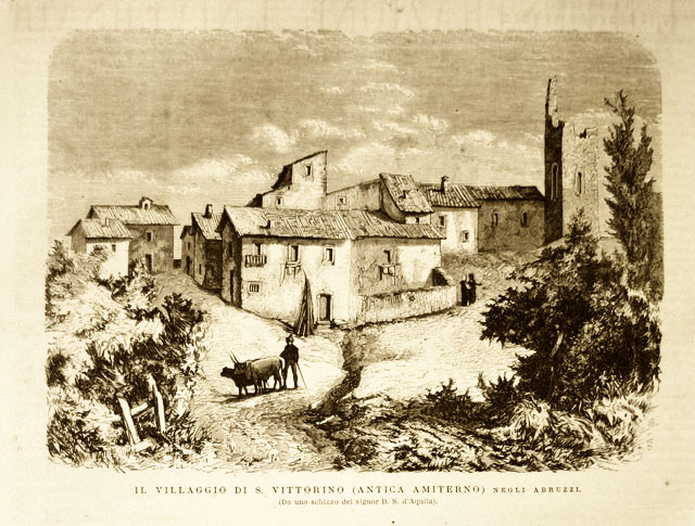 Il villaggio di S. Vittorino (antica Amiterno) negli Abruzzi