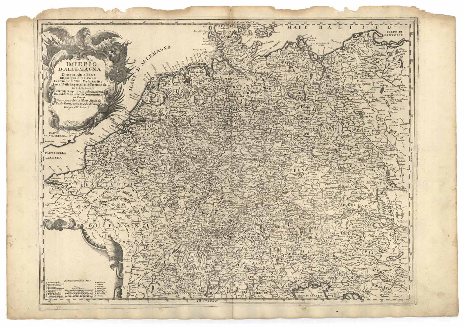 Imperio Dallemagna diviso in alto e basso.