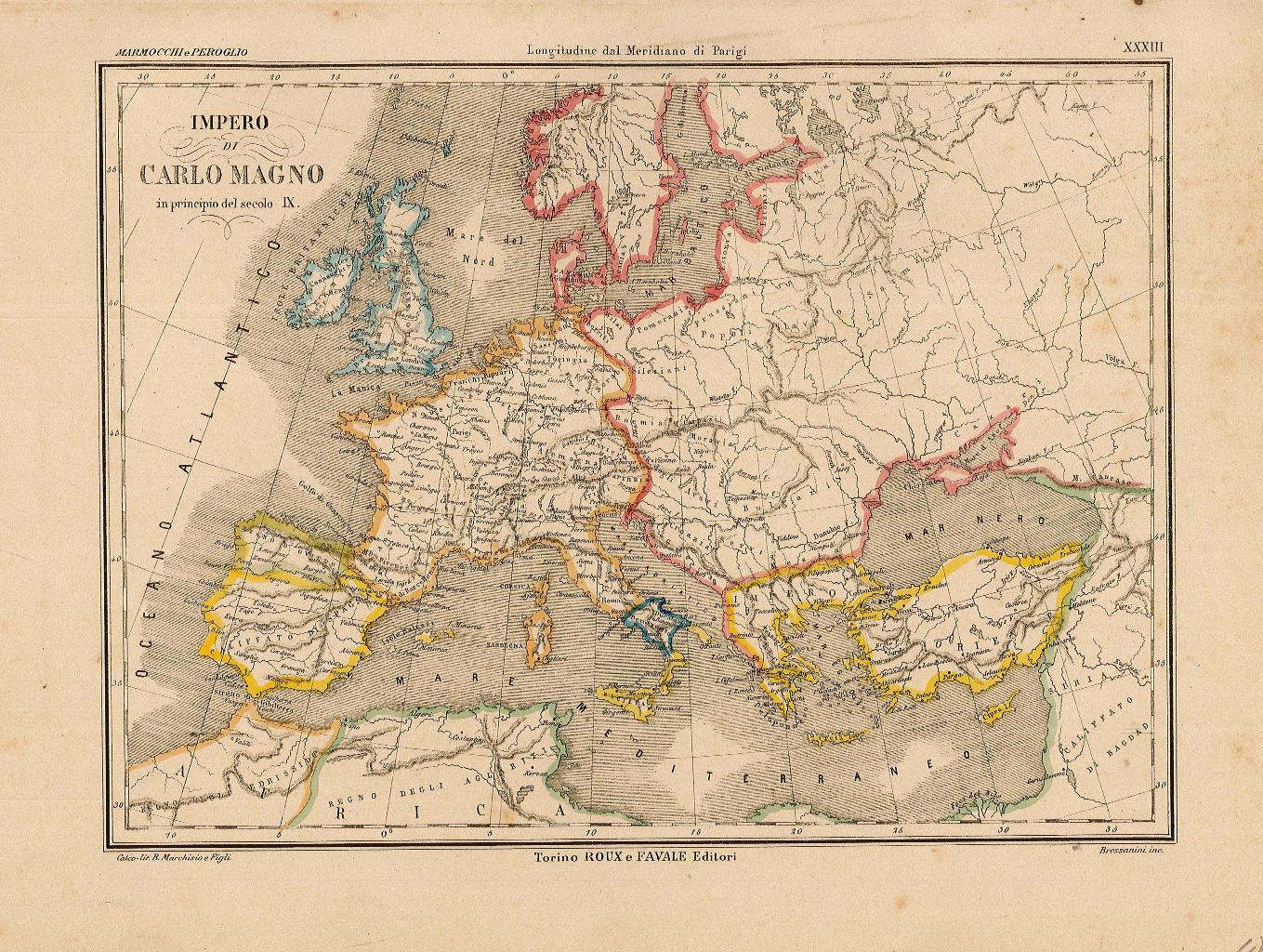 Impero di Carlo Magno in principio del secolo IX