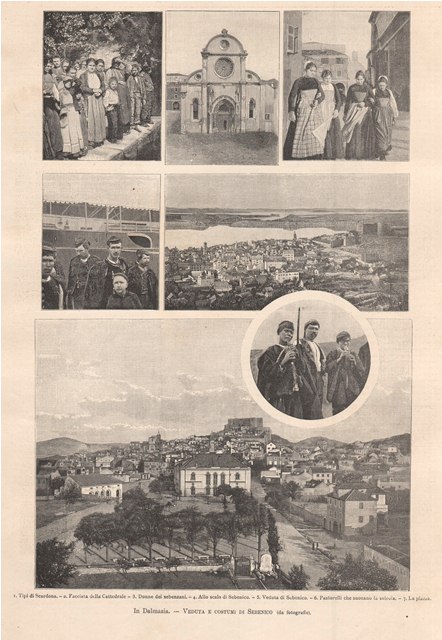 In Dalmazia - Veduta e costumi di Sebenico