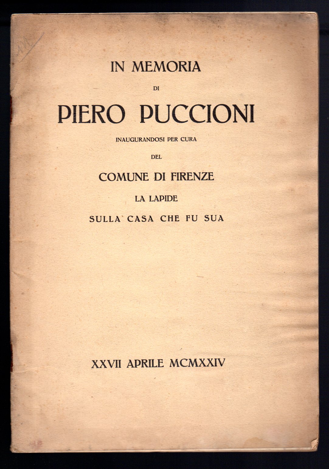 In memoria di Piero Puccioni