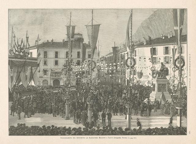 Inaugurazione del monumento ad Alessandro Manzoni a Lecco