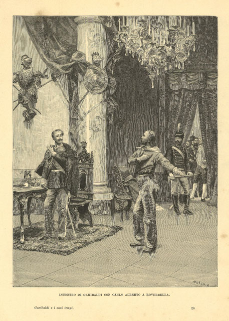 Incontro di Garibaldi con Carlo Alberto a Roverbella