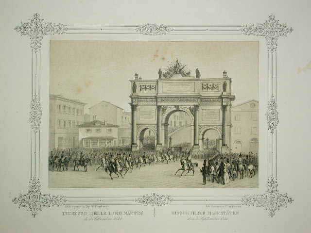 Ingresso delle Loro Maestà / li 5 Settembre 1844