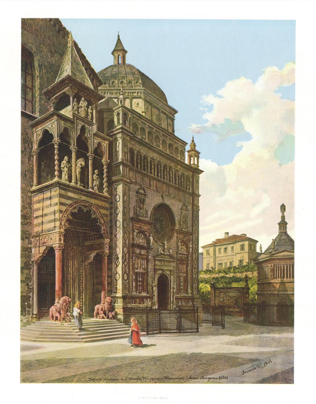 Ingresso principale di S.Maria Maggiore e Monumento Colleoni. Bergamo ( …