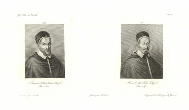 Innocent X (Jean-Baptiste-Panfili) Pape . - Alexandre VII (Fabio Chigi) …