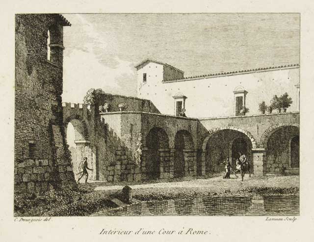 Intérieur d'une cour à Roma