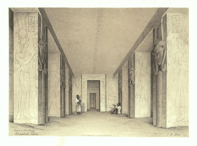 Interior of North Temple Ebsamboul Nubia
