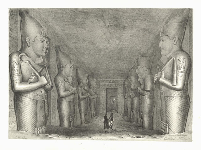Interior of South Temple Ebsamboul Nubia
