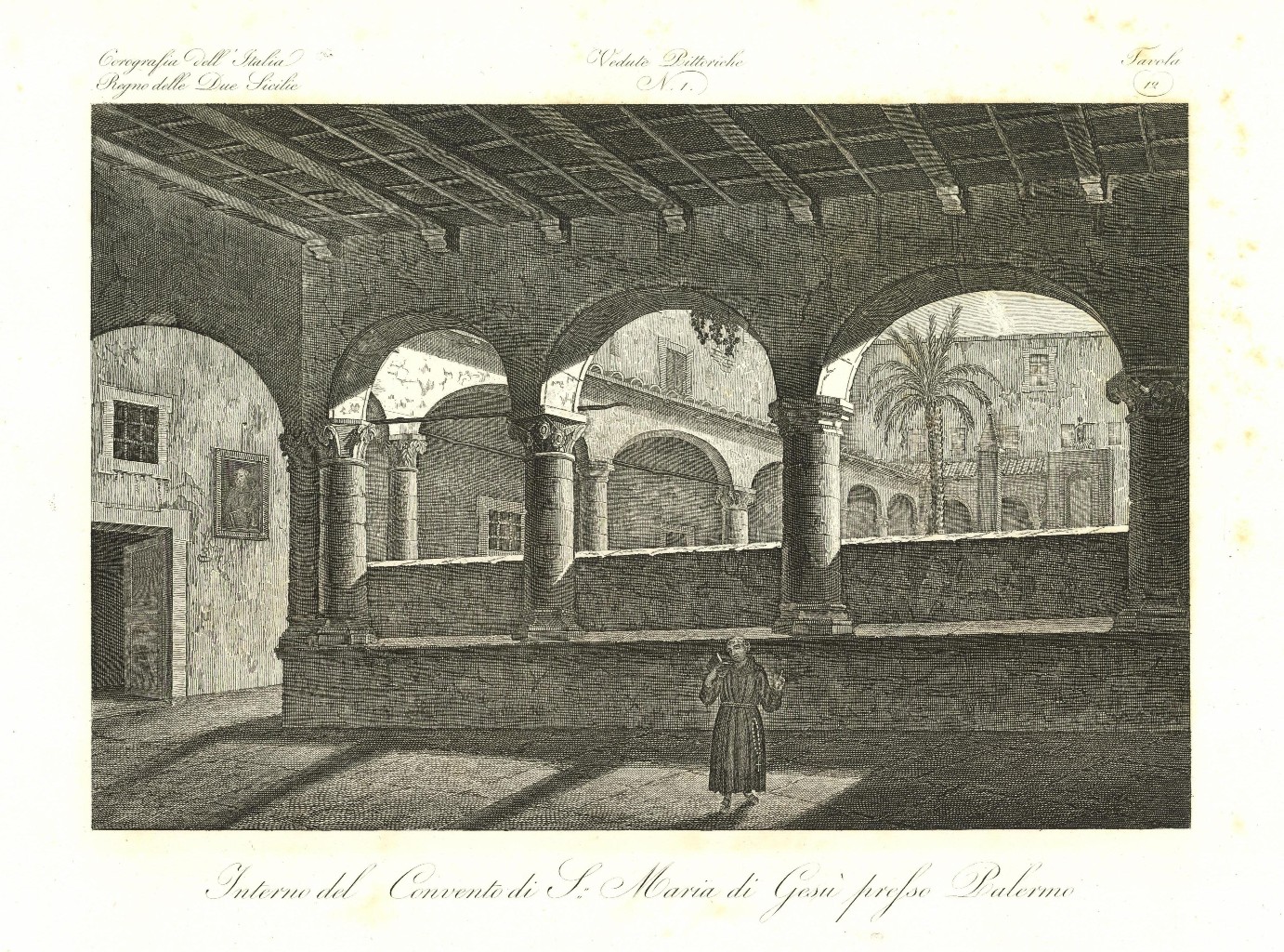 Interno del Convento di S. Maria di Gesù presso Palermo