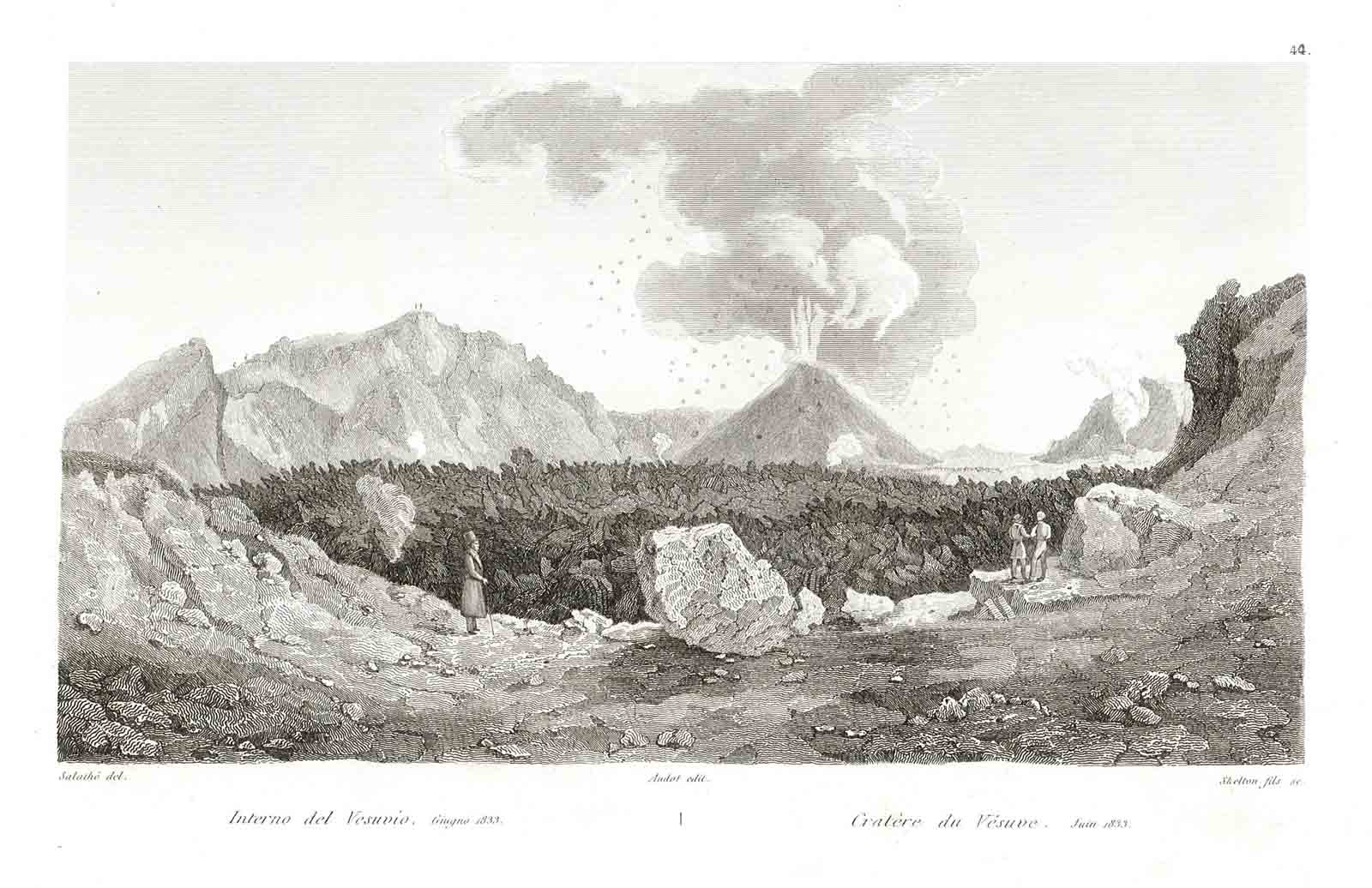 Interno del Vesuvio. Giugno 1833