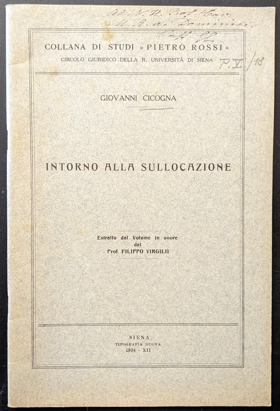Intorno alla sullocazione