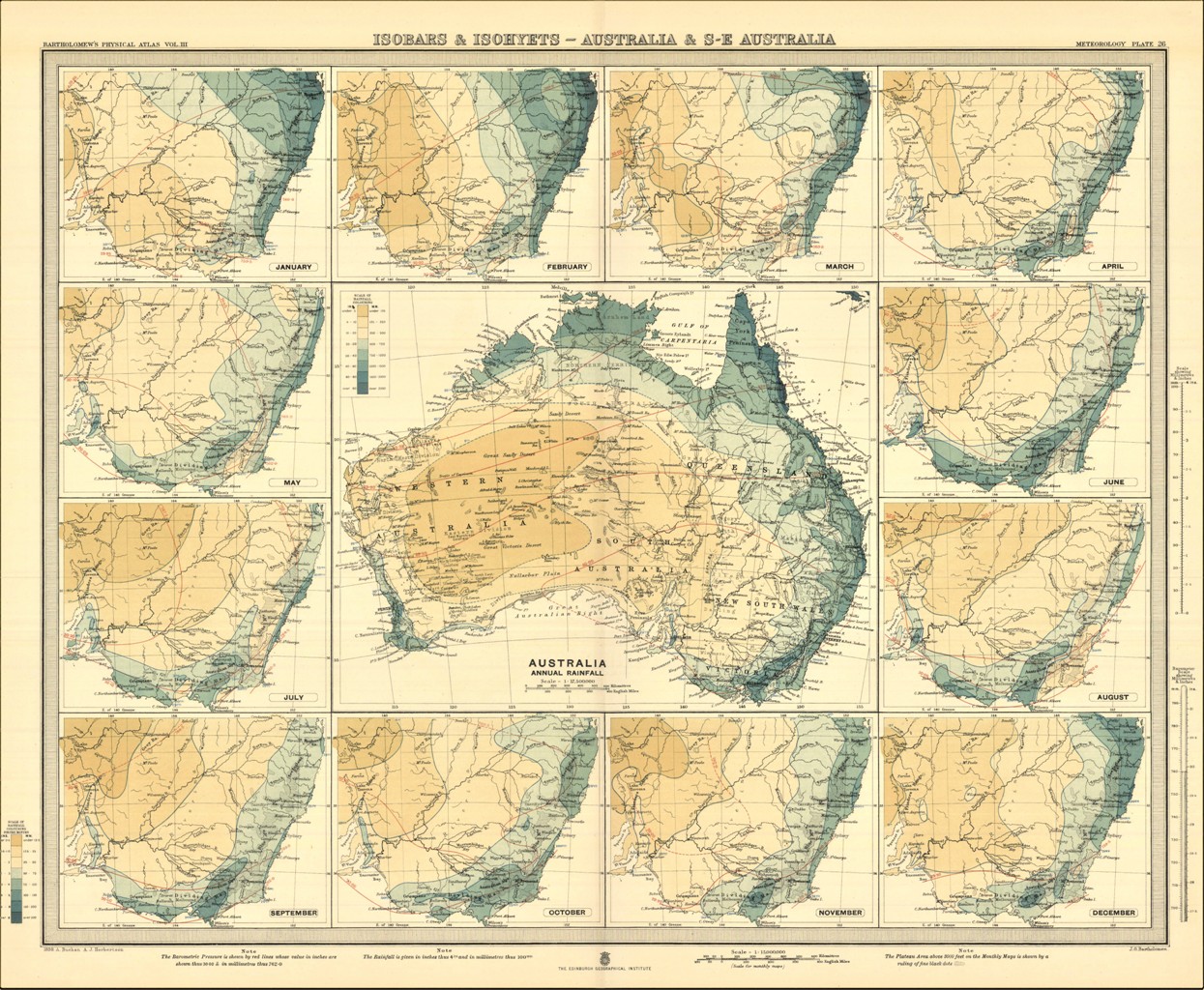 Isobars & Isohyets - Australia & S-E Australia