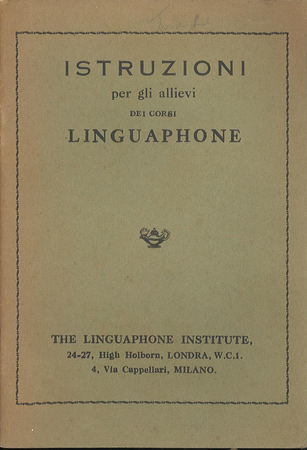 Istruzioni per gli allievi dei corsi Linguaphone