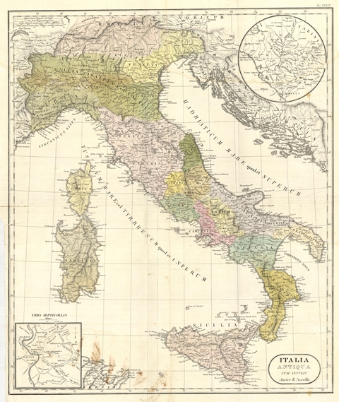 Italia Antiqua Cum Insulis Auctor d’Anville