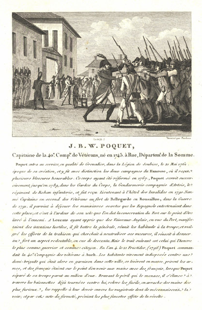 J. B. W. Poquet Capitaine de la Compie de Vètèrans, …