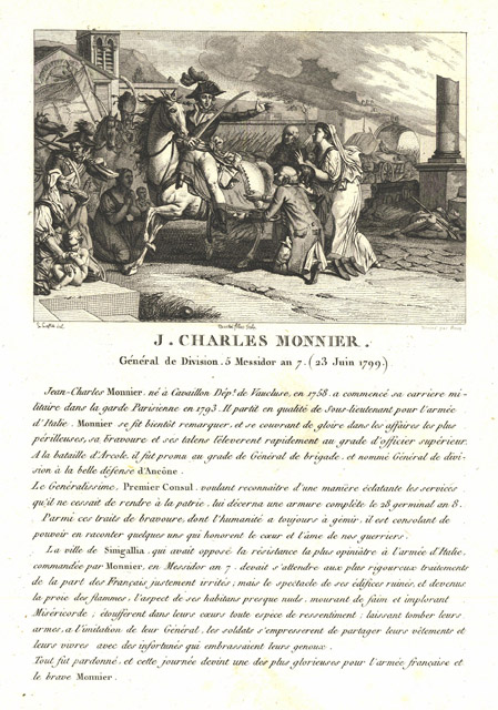 J. Charles Monnier Gènèral de Division. 5 Messidor an 7 …