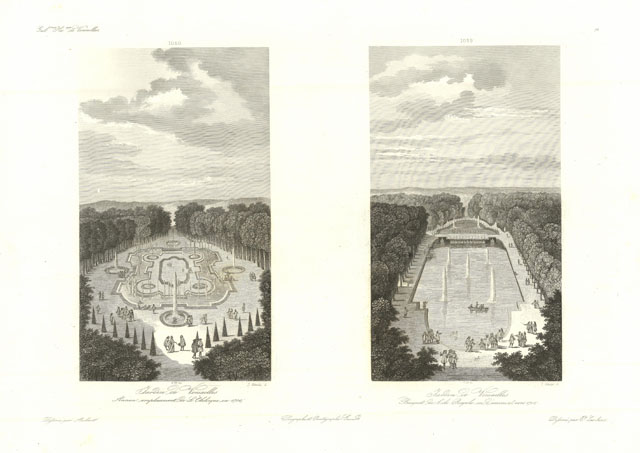 Jardins de Versailles ancien emplacement de l'Obelisque en 1700 - …