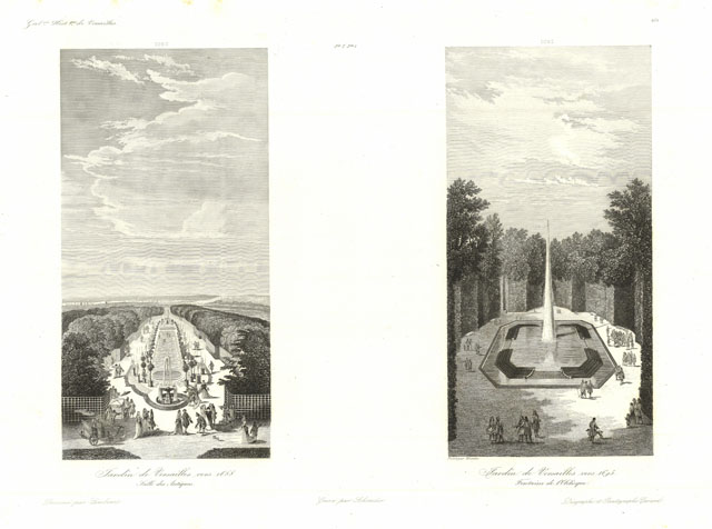 Jardins de Versailles vers 1688 Salle des antiques - Jardins …