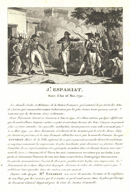 Jn. Espariat Maire d’Aix 26 Mai 1790