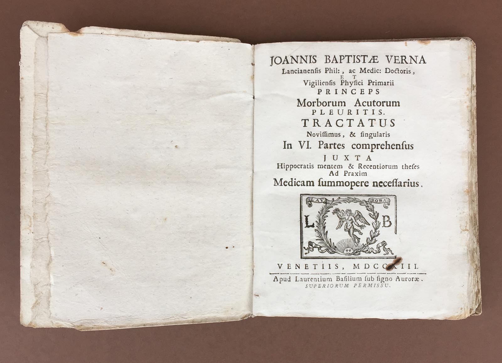 Joannis Baptistae Verna Lancianensis Phil. ac Medic. Doctoris, et Vigiliensis …