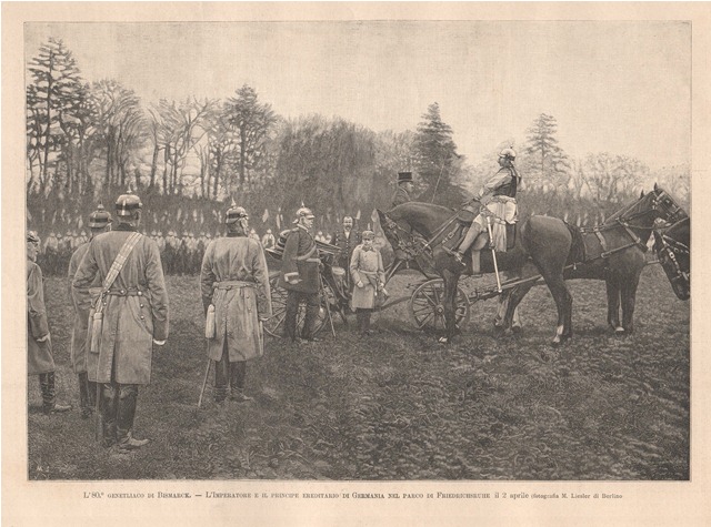 L'80° genetliaco di Bismarck - L’Imperatore e il principe ereditario …