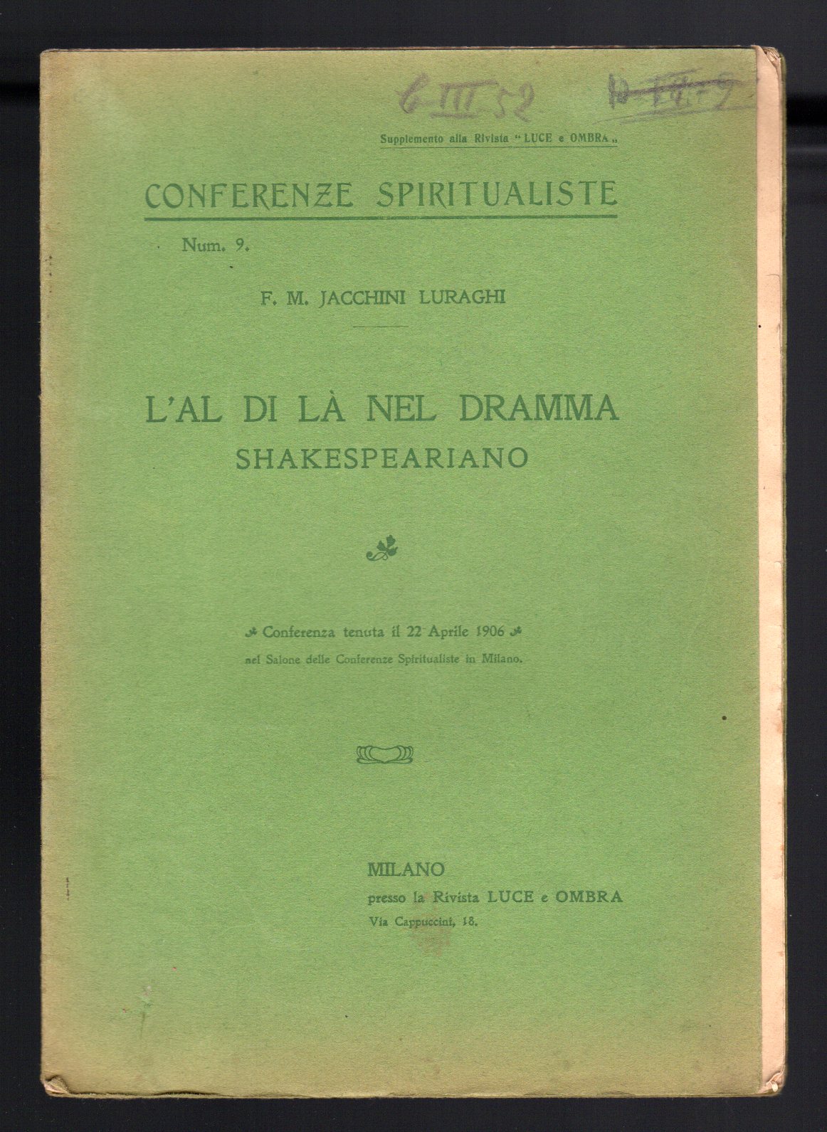 L'al di là nel dramma Shakespeariano