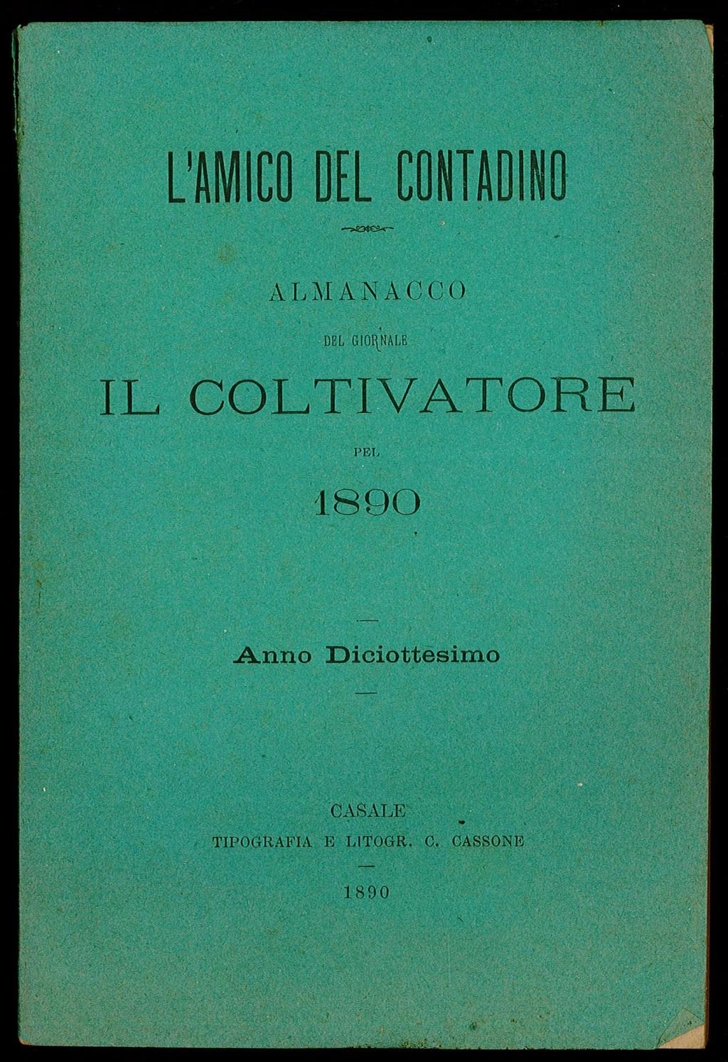 L'amico del contadino - Almanacco del giornale il Coltivatore del …