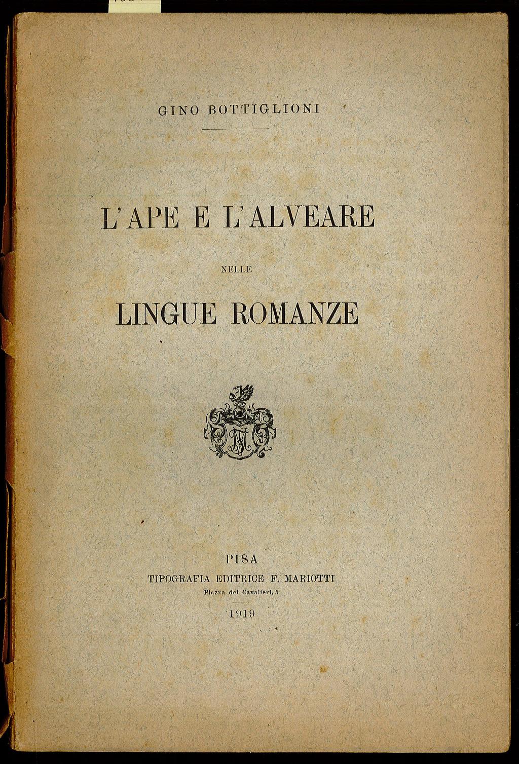 L’Ape e l’alveare nelle lingue romanze