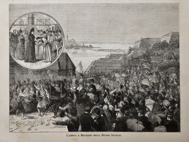 L’arrivo a Belgrado della Regina Natalia