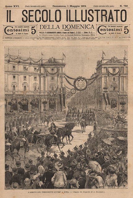 L’arrivo del presidente Loubet a Roma