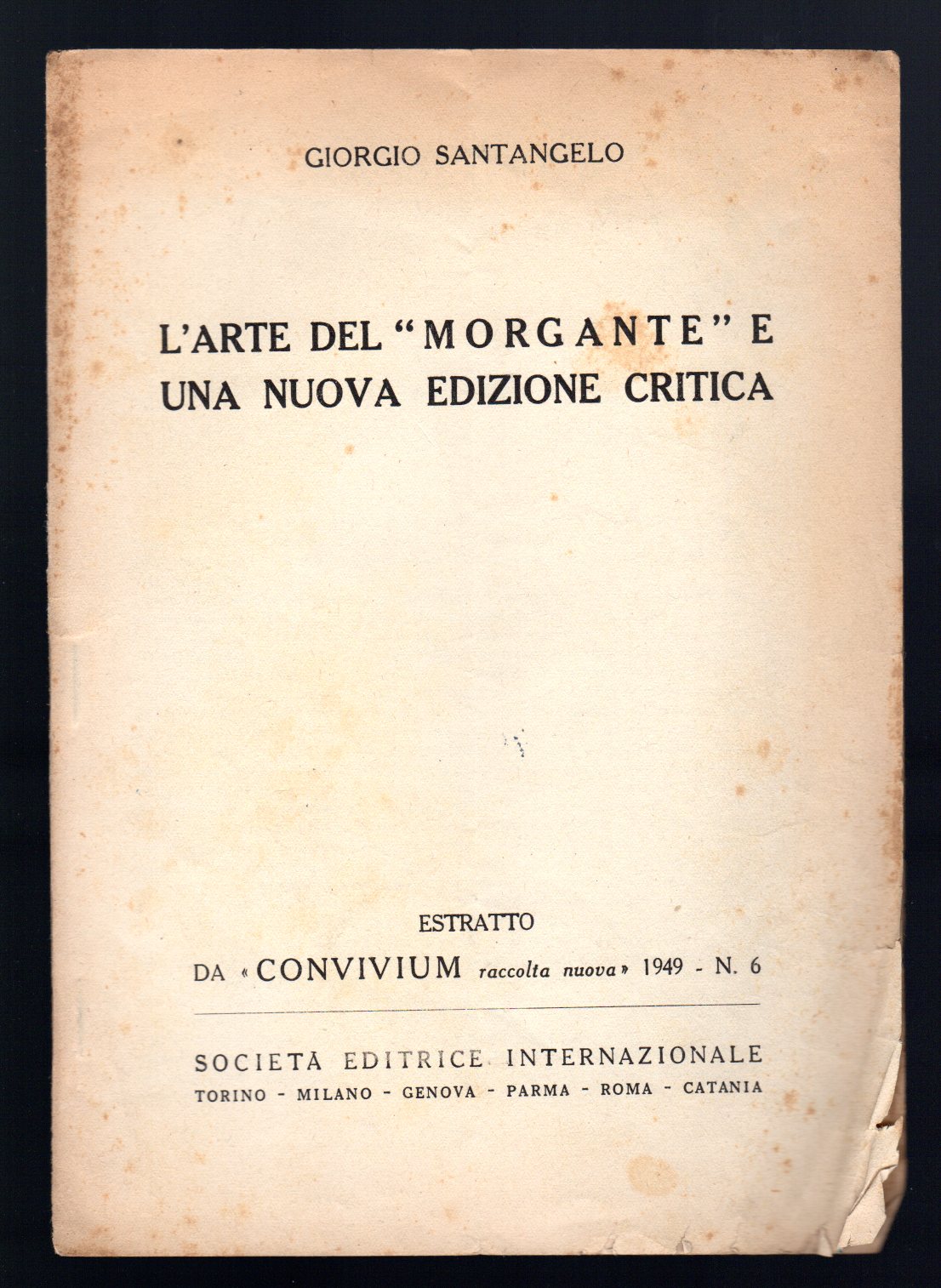 L'arte del "Morgante" e una nuova edizione critica