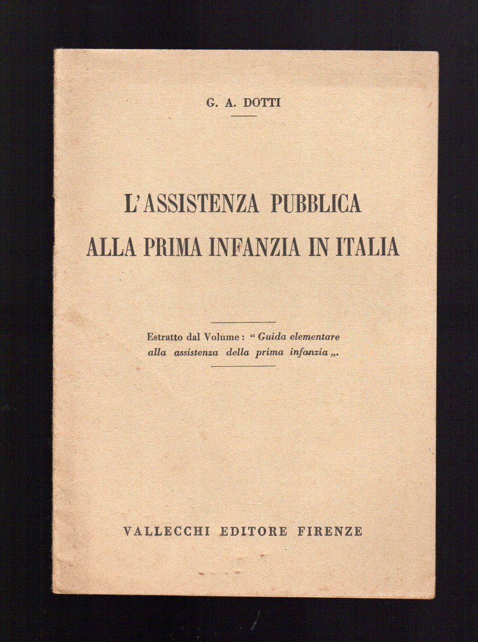 L'assistenza pubblica alla prima infanzia in Italia