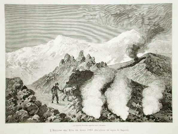 L'eruzione dell'Etna nel marzo 1883