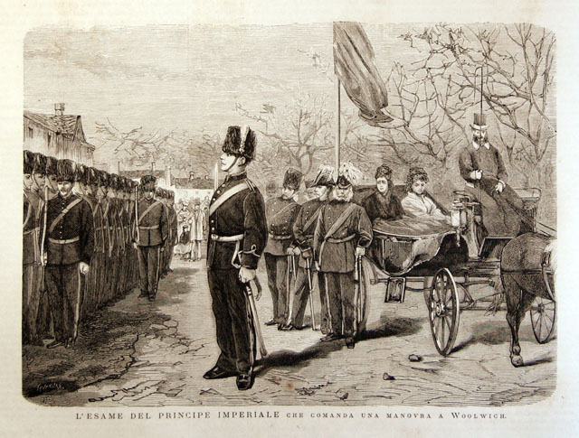 L’esame del principe Imperiale che comanda una manovra a Woolwich