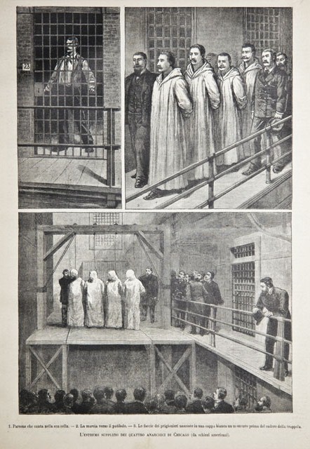 L’estremo supplizio dei quattro anarchici di Chicago