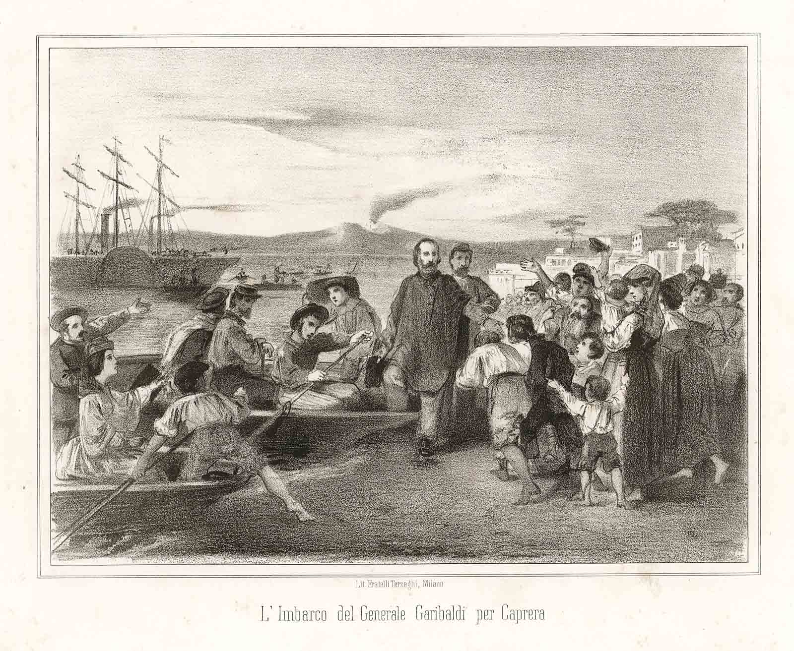 L'imbarco del Generale Garibaldi per Caprera