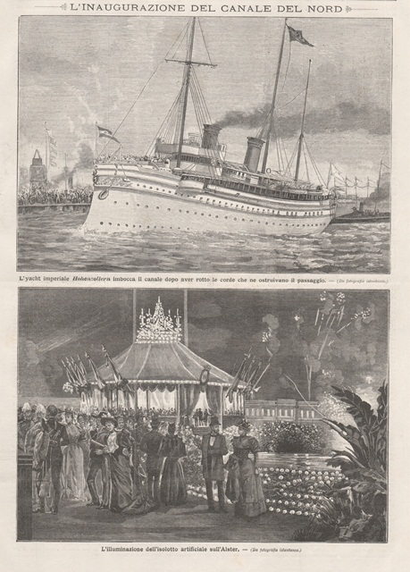 L’inaugurazione del Canale del Nord - L’yacht imperiale Hoenzoller imbocca …