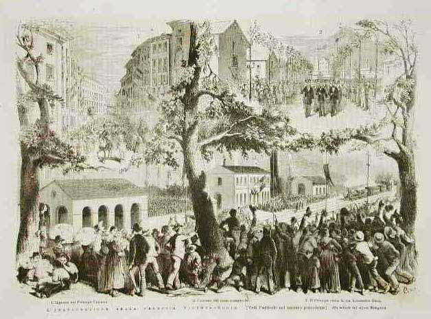 L'inaugurazione della ferrovia Vicenza-Schio