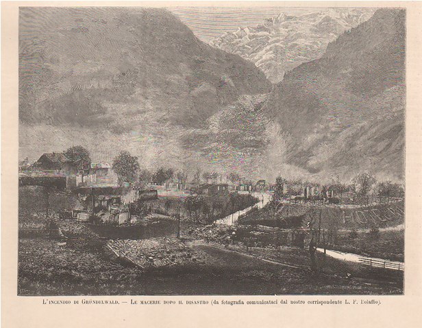 L'incendio a Grundelwald - Le macerie dopo il disastro