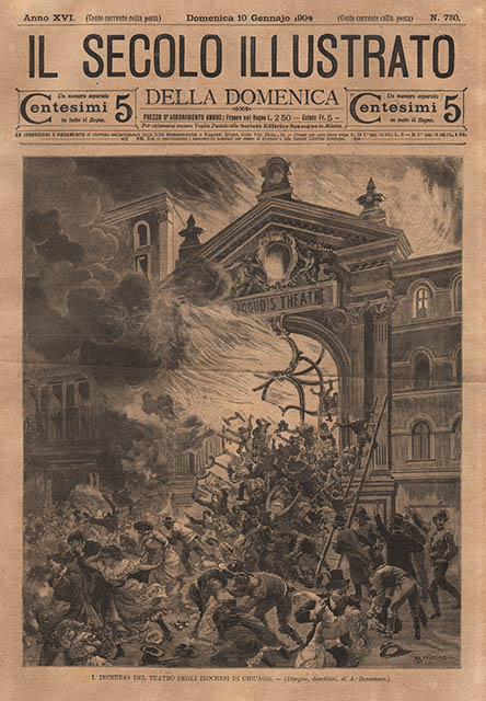 L'incendio del Teatro degli Irochesi di Chicago
