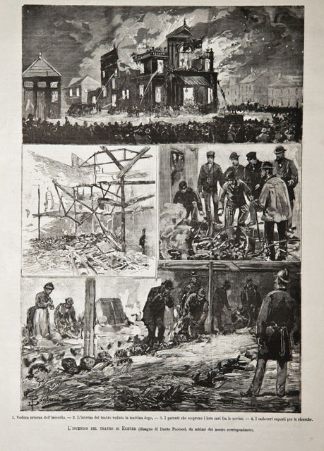 L'incendio del teatro di Exeter